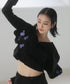 Abstract Cut-Out Crop Jacket